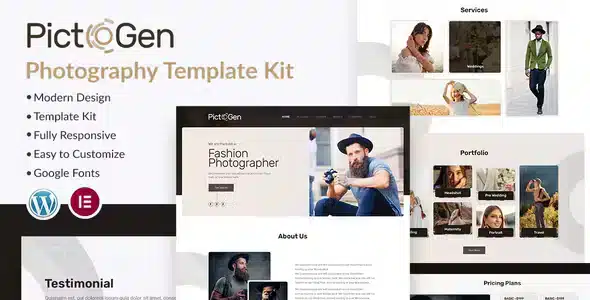 Pictogen - Creative Photography Elementor Template Kit