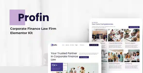 Profin - Finance Law Firm Elementor Template Kit