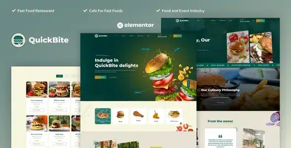 Quick Bite - Restaurant & Cafe Elementor Pro Template Kit