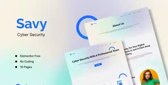 Savy - Cyber Security Elementor Template Kit
