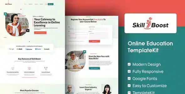 Skill Boost - Online Education Elementor Template Kit