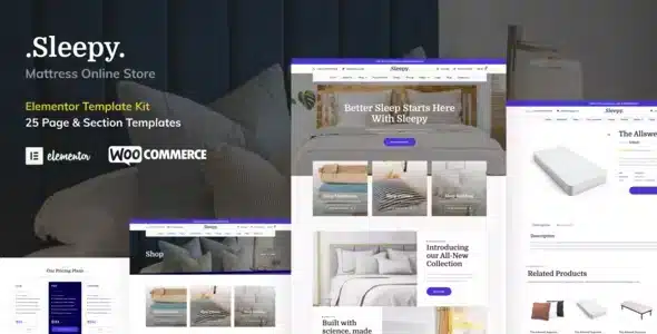 Sleepy - Mattress & Bedding Online Store Elementor Pro Template Kit