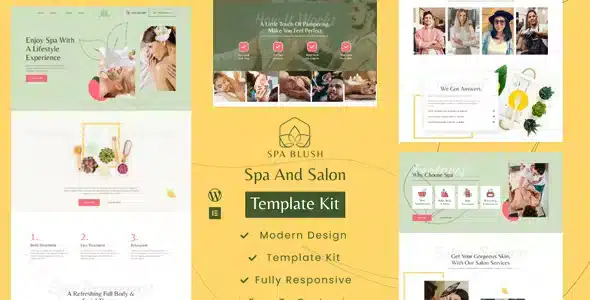 Spa Blush - Beauty Massage & Wellness Elementor Template Kit