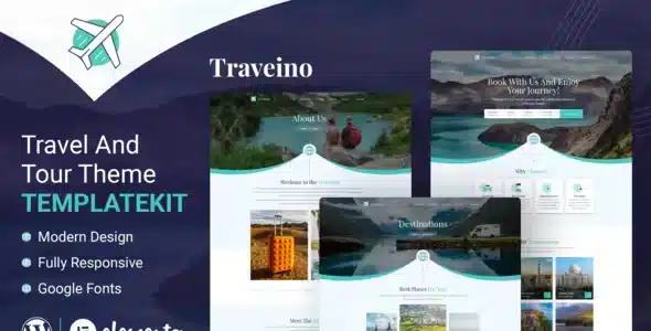 Traveino - Travel Agency Elementor Template Kit