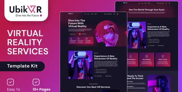 UbikVR - Virtual Reality Services Elementor Template Kit