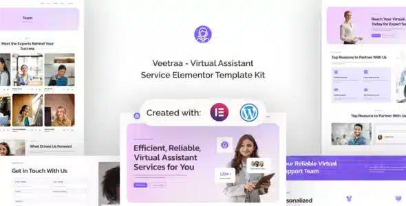 Veetraa - Virtual Assistant Service Elementor Template Kit