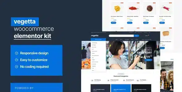 Vegetta - Supermarket Multipurpose WooCommerce Elementor Kit