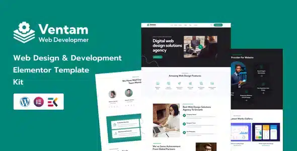 Ventam - Web Design Agency Elementor Template Kit