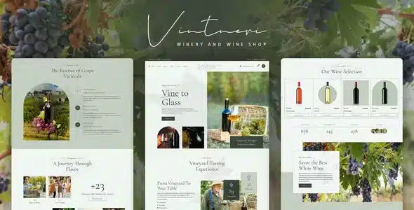Vintneri - Wine Shop & Winery Elementor Pro Template Kit