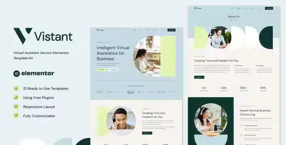 Vistant - Virtual Assistant Service Elementor Template Kit