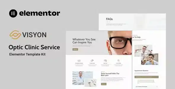 Visyon - Optic Clinic Service Elementor Template Kit