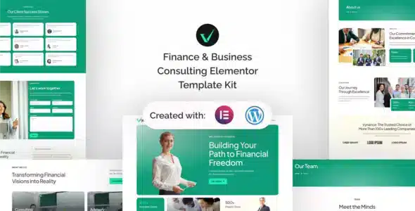 Vynance - Finance & Business Consulting Elementor Template Kit