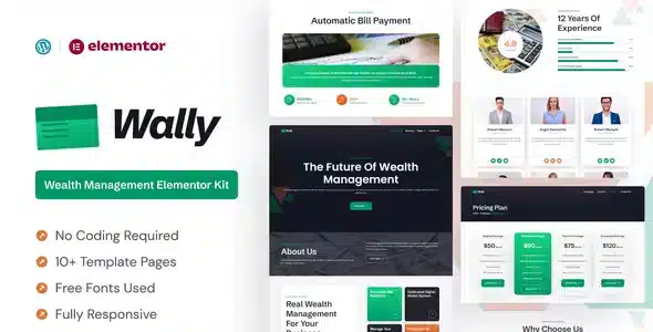 Wally Wealth Management Elementor Template Kit