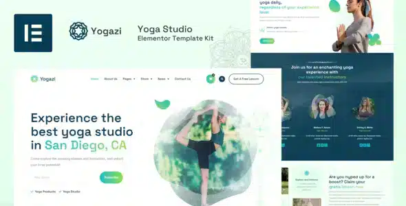 Yogazi - Yoga Studio Elementor Pro Template Kit