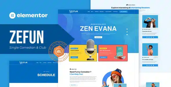 Zefun - Comedian & Entertainer Elementor Template Kit