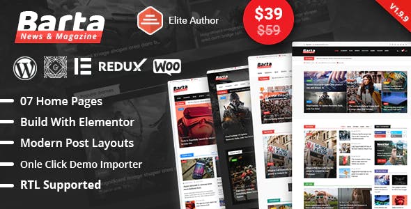 Barta – News & Magazine WordPress Theme
