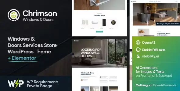 Chrimson – Windows & Doors Services WordPress Theme
