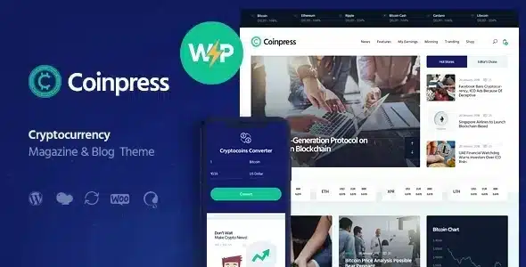 Coinpress – ICO Cryptocurrency Magazine & Blog WordPress Theme