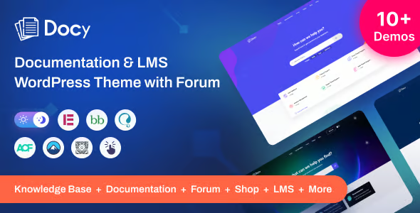 Docy - Documentation, Knowledge Base & LMS WordPress Theme