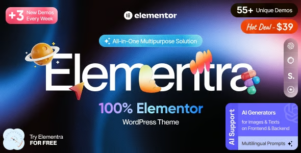 Elementra – 100% Elementor WordPress Theme