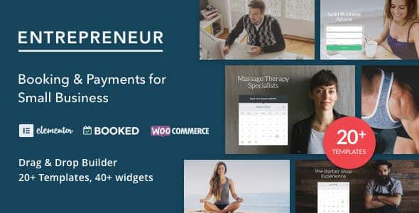 Entrepreneur - Booking for Small Businesses WordPress Theme
