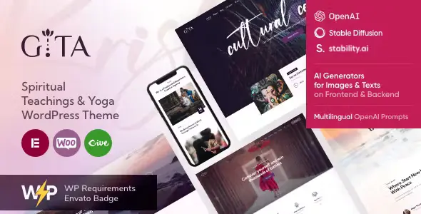 Gita - Yoga WordPress Theme + Store & Donations