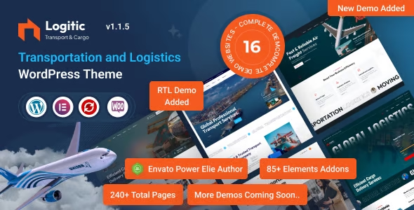 Logitic – Transportation & Logistics WordPress Theme