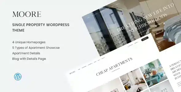 Moore Single Property WordPress Theme