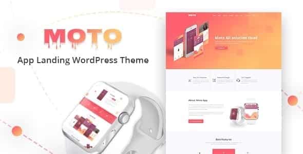 Moto – App Landing Page WordPress Theme