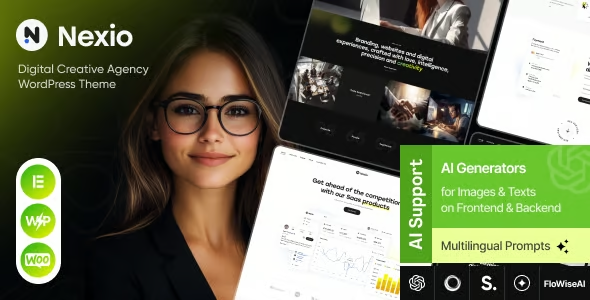 Nexio – Digital Creative Agency WordPress Theme + AI