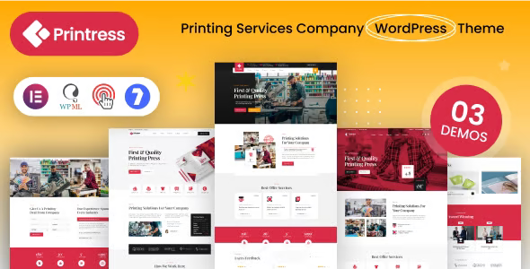 Printress - Printing Services Company WordPress Theme