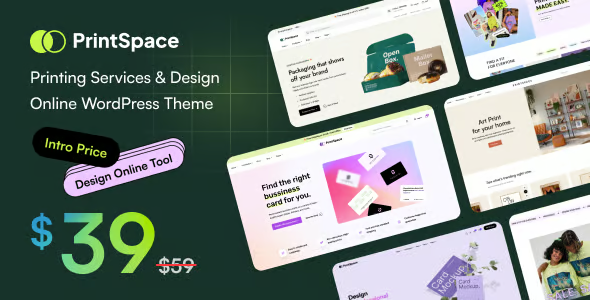 PrintSpace - Printing Services & Design Online WooCommerce WordPress Theme