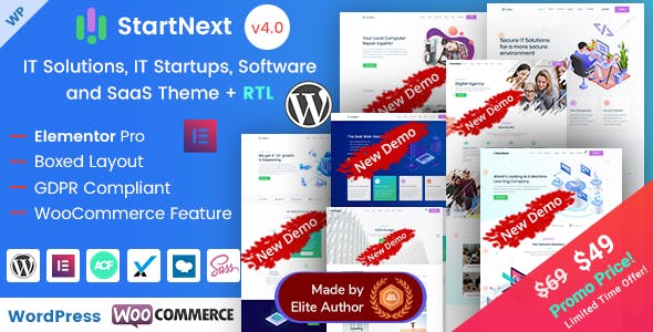 StartNext – IT Startup & Technology Services WordPress Theme