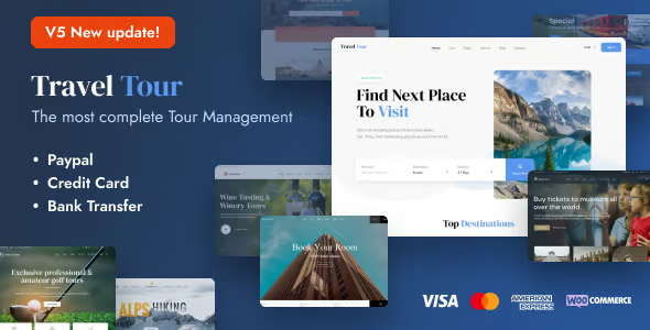 TravelTour - Travel and Tour Booking WordPress Theme